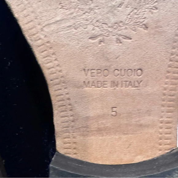 DEL TORO Blue Velvet Boots Leather Soles. Hand Made In Italy Sz 5 Fits Sz 6 - Picture 9 of 12